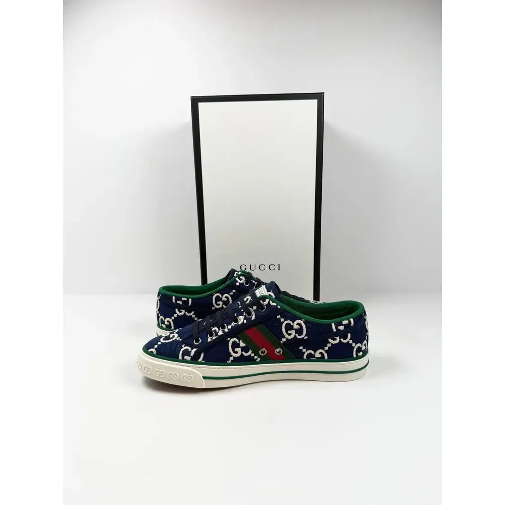 Size 7.5US - Gucci 1977 Blue Low Top NEW - Picture 6 of 10
